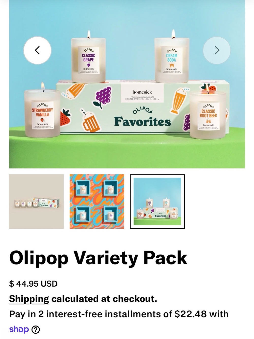 Olipop Mini Candles Set